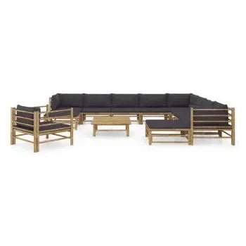 vidaxl_3058226_set_de_muebles_para_el_jardín_de_12_piezas_fabricados_en_bambú_con_cojines_de_color_gris_oscuro_1