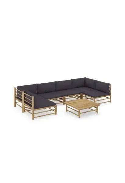 vidaxl_3058234_conjunto_de_muebles_para_el_jardín_de_7_piezas_fabricados_en_bambú_con_cojines_de_color_gris_oscuro_0