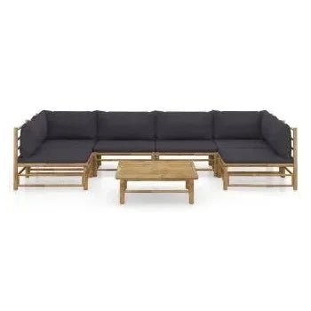 vidaxl_3058234_conjunto_de_muebles_para_el_jardín_de_7_piezas_fabricados_en_bambú_con_cojines_de_color_gris_oscuro_1