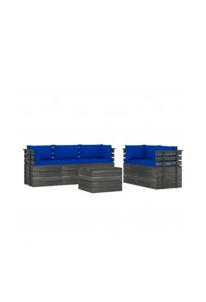 vidaxl_3061897_conjunto_de_sofás_con_cojines_y_mesa_para_jardín_madera_con_acabado_azul_vida_xl_0