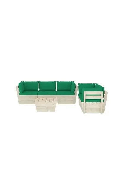 vidaxl_3063521_conjunto_de_muebles_de_madera_para_exterior_de_6_piezas_con_cojines_color_verde_vida_xl_0