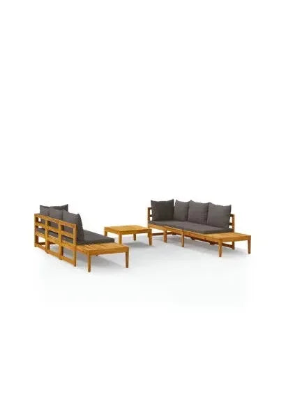 vidaxl_3087275_conjunto_de_muebles_de_exterior_en_madera_de_acacia_con_1_mesa_2_bancos_y_2_sofás_de_esquina_con_cojines_grises_0