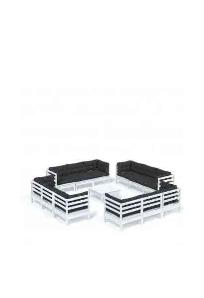 vidaxl_3096071_conjunto_de_muebles_de_jardín_13_piezas_blanco_con_gris_antracita_madera_de_pino_vida_xl_0