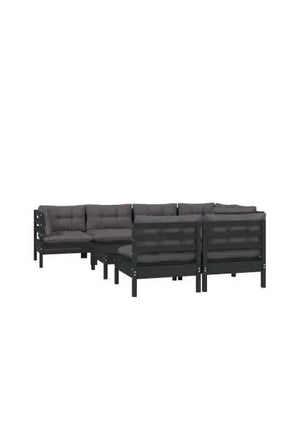 vidaxl_3096452_juego_de_sillones_para_jardín_de_8_piezas_hecho_en_madera_color_negro_y_cojines_color_gris_oscuro_0