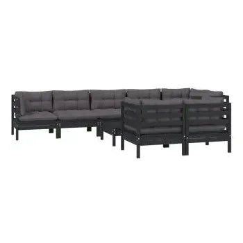 vidaxl_3096512_juego_de_sillones_para_jardín_de_9_piezas_hecho_en_madera_color_gris_oscuro_y_cojines_color_negro_vida_xl_2