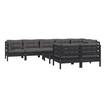 vidaxl_3096512_juego_de_sillones_para_jardín_de_9_piezas_hecho_en_madera_color_gris_oscuro_y_cojines_color_negro_vida_xl_2