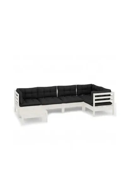vidaxl_3096539_conjunto_para_jardín_de_6_piezas_de_mesa_con_sofás_de_madera_de_pino_blancos_y_cojines_gris_antracita_0