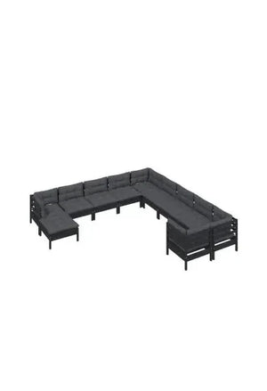 vidaxl_3097059_set_de_sillones_para_jardín_de_11_piezas_hecho_en_madera_con_reposapiés_color_negro_y_cojines_color_gris_oscuro_0