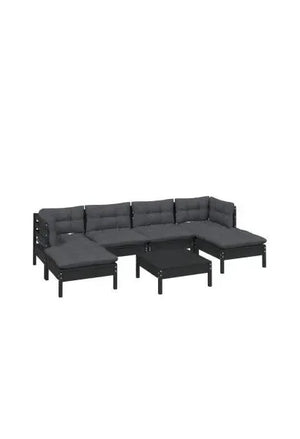 vidaxl_3097089_set_mobiliario_para_jardín_de_7_piezas_hecho_en_madera_con_mesa_color_negro_y_cojines_color_gris_oscuro_0