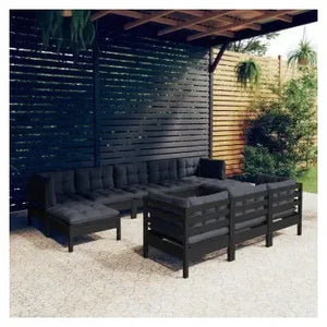 vidaxl_3097143_set_mobiliario_para_jardín_de_10_piezas_hecho_en_madera_color_negro_y_cojines_color_gris_oscuro_1