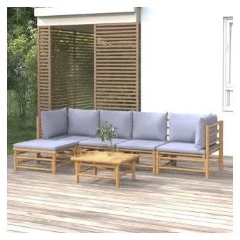 vidaxl_3155084_juego_de_sofás_y_mesa_para_jardín_de_6_piezas_fabricadas_en_bambú_con_cojines_de_color_gris_claro_vida_xl_1