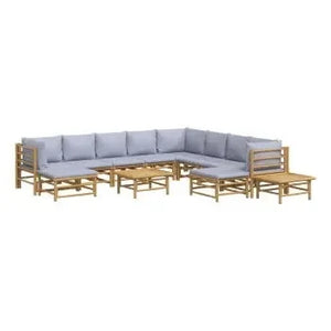 vidaxl_3155099_set_de_sofás_y_mesa_para_jardín_de_12_piezas_fabricado_en_bambú_con_cojines_de_color_gris_claro_vida_xl_2