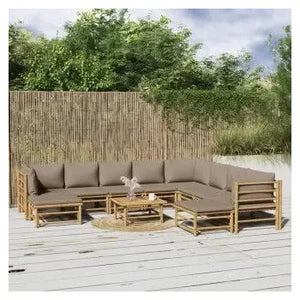 vidaxl_3155129_set_de_sofás_y_mesa_para_jardín_de_11_piezas_fabricado_en_bambú_con_cojines_de_color_gris_topo_vida_xl_1