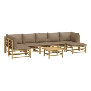 vidaxl_3155142_set_de_sofás_y_mesa_para_jardín_de_8_piezas_fabricado_en_bambú_con_cojines_de_color_gris_topo_vida_xl_2