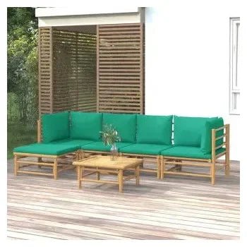 vidaxl_3155148_set_de_sofás_con_reposapiés_y_mesa_para_jardín_de_6_piezas_de_madera_con_cojines_de_color_verde_vida_xl_1