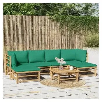 vidaxl_3155165_set_de_sofás_y_reposapiés_para_jardín_de_7_piezas_fabricado_en_bambú_con_cojines_de_color_verde_vida_xl_1