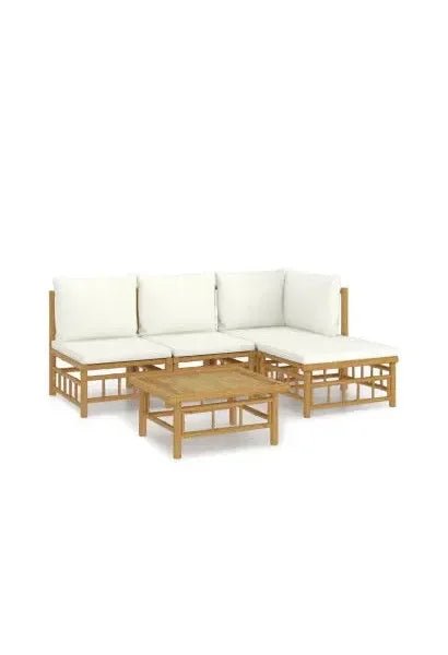 vidaxl_3155177_set_de_sofás_para_jardín_de_5_piezas_fabricado_en_bambú_con_cojines_de_color_blanco_vida_xl_0