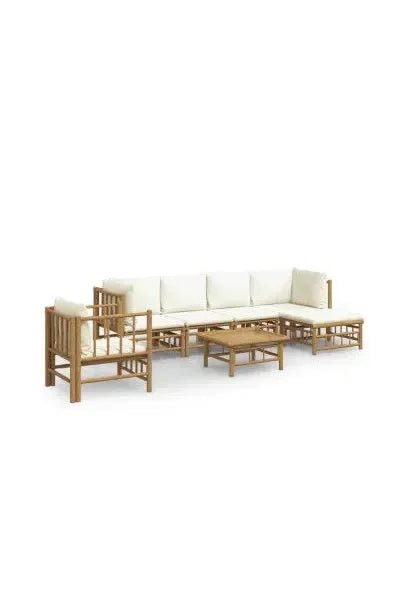 vidaxl_3155181_set_de_sofás_con_reposapiés_y_silla_para_jardín_de_7_piezas_fabricado_en_bambú_con_cojines_de_color_blanco_vida_xl_0
