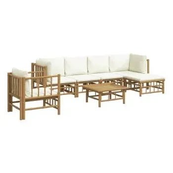 vidaxl_3155181_set_de_sofás_con_reposapiés_y_silla_para_jardín_de_7_piezas_fabricado_en_bambú_con_cojines_de_color_blanco_vida_xl_2