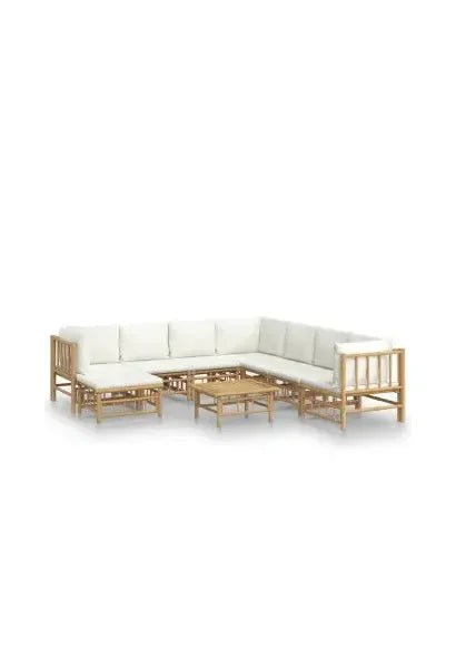 vidaxl_3155196_set_de_sofás_y_reposapiés_para_jardín_de_9_piezas_fabricado_en_bambú_con_cojines_de_color_blanco_vida_xl_0