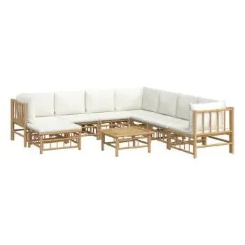 vidaxl_3155196_set_de_sofás_y_reposapiés_para_jardín_de_9_piezas_fabricado_en_bambú_con_cojines_de_color_blanco_vida_xl_2