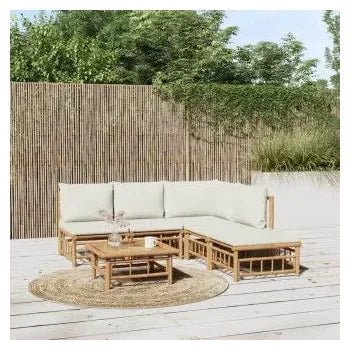 vidaxl_3155199_juego_de_sofás_y_reposapiés_con_mesa_para_jardín_de_7_piezas_fabricado_en_bambú_con_cojines_de_color_blanco_vida_xl_1