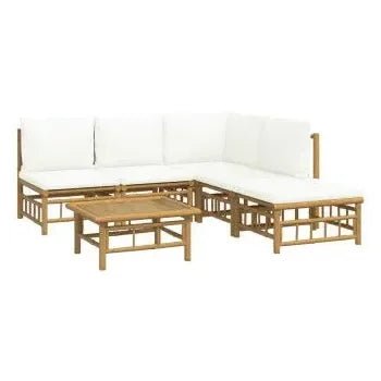 vidaxl_3155199_juego_de_sofás_y_reposapiés_con_mesa_para_jardín_de_7_piezas_fabricado_en_bambú_con_cojines_de_color_blanco_vida_xl_2