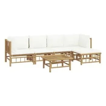 vidaxl_3155200_juego_de_sofás_y_reposapiés_con_mesa_para_jardín_de_6_piezas_fabricado_en_bambú_con_cojines_de_color_blanco_vida_xl_2