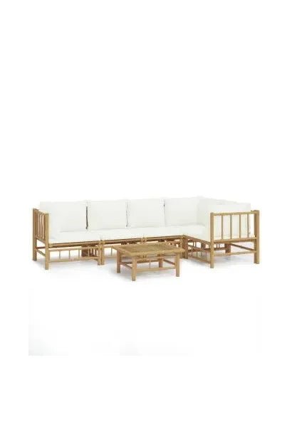 vidaxl_3155201_juego_de_sofás_y_mesa_para_jardín_de_6_piezas_fabricado_en_bambú_con_cojines_de_color_blanco_vida_xl_0