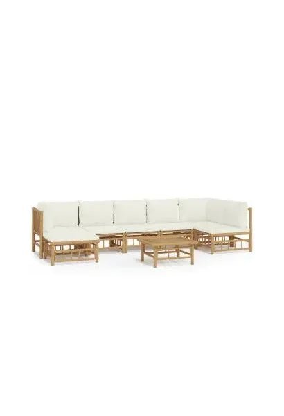 vidaxl_3155206_set_de_sofás_y_reposapiés_con_mesa_para_jardín_de_8_piezas_fabricado_en_bambú_con_cojines_de_color_blanco_vida_xl_0