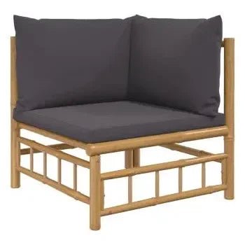 vidaxl_3155211_set_de_sofás_y_silla_con_reposapiés_con_mesa_para_jardín_de_6_piezas_fabricado_en_bambú_con_cojines_grises_vida_xl_3