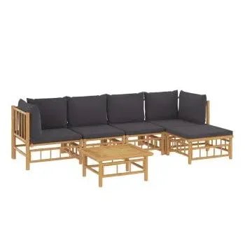 vidaxl_3155212_juego_de_sofás_con_reposapiés_para_jardín_de_6_piezas_fabricado_en_bambú_con_cojines_grises_vida_xl_2