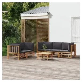 vidaxl_3155218_set_de_sofás_y_mesa_para_jardín_de_6_piezas_fabricado_en_bambú_con_cojines_grises_vida_xl_1