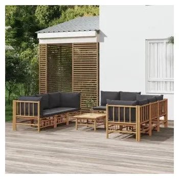 vidaxl_3155219_set_de_sofás_y_mesa_para_jardín_de_9_piezas_fabricado_en_bambú_con_cojines_grises_vida_xl_1