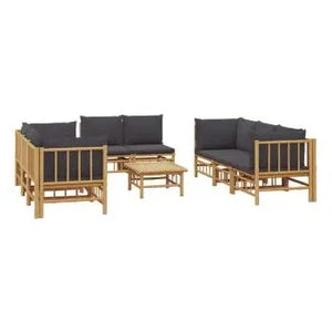 vidaxl_3155219_set_de_sofás_y_mesa_para_jardín_de_9_piezas_fabricado_en_bambú_con_cojines_grises_vida_xl_2