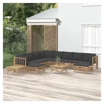 vidaxl_3155227_set_de_sofás_con_reposapiés_para_jardín_de_12_piezas_fabricado_en_bambú_con_cojines_grises_vida_xl_1