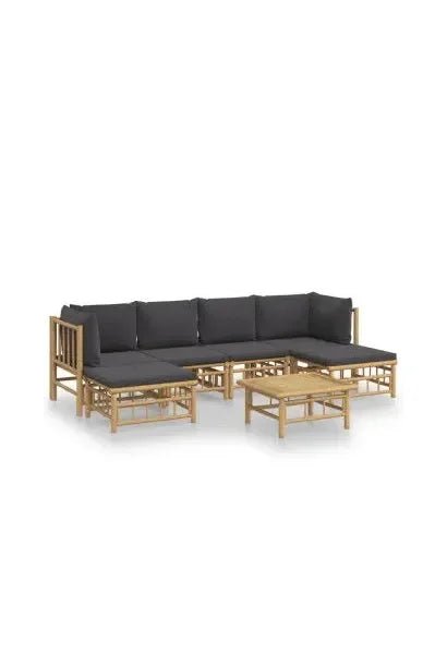 vidaxl_3155229_set_de_sofás_con_reposapiés_para_jardín_de_7_piezas_fabricado_en_bambú_con_cojines_grises_vida_xl_0