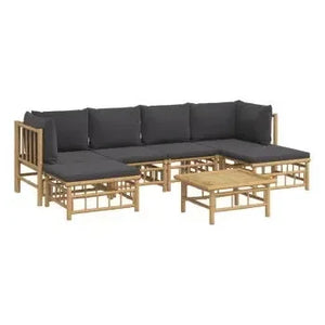 vidaxl_3155229_set_de_sofás_con_reposapiés_para_jardín_de_7_piezas_fabricado_en_bambú_con_cojines_grises_vida_xl_2