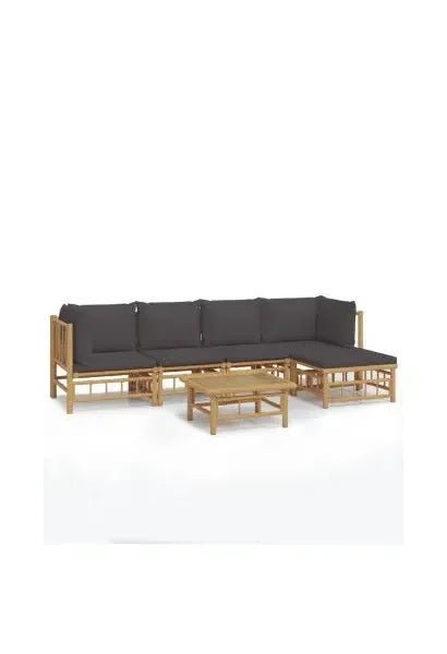 vidaxl_3155232_set_de_sofás_y_mesa_con_reposapiés_para_jardín_de_6_piezas_fabricado_en_bambú_con_cojines_grises_vida_xl_0