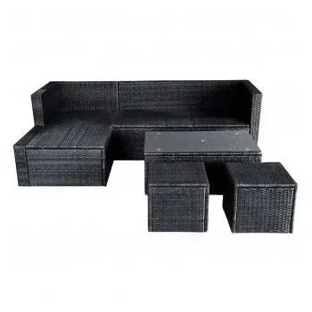 vidaxl_42586_conjunto_de_muebles_de_exterior_4_piezas_de_acero_y_ratán_sintético_negro_con_cojines_blancos_6