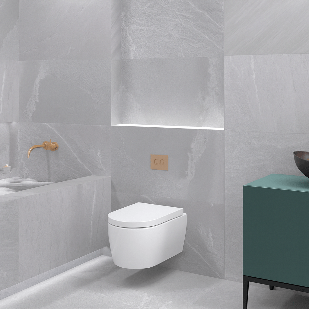 Guía rápida para combinar acabados en tu baño: negro, dorado, cromado