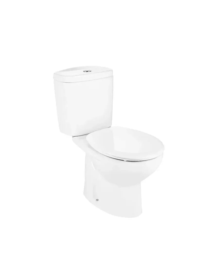 Inodoro Roca Victoria Rimless de salida vertical con cisterna de doble descarga