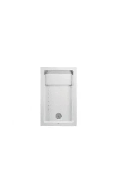 Plato de ducha acrílico extraplano blanco de la colección de Merkimarket