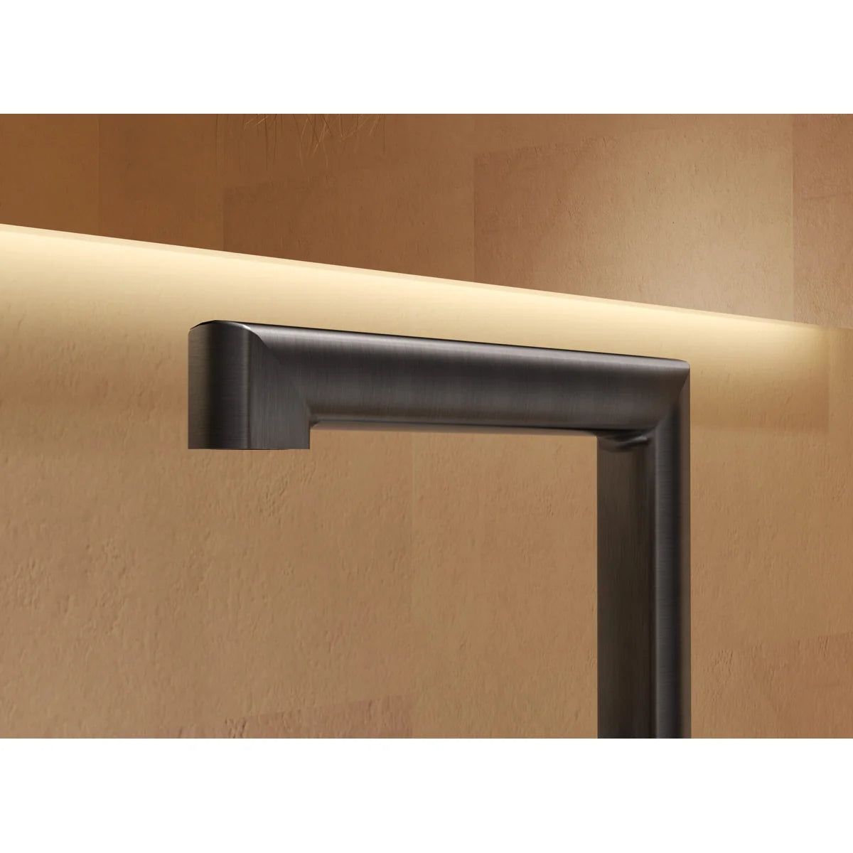 Lavabo Bimando Sobrencimera Caño Alto Firenze Imex Oro rosa cepillado en ambiente