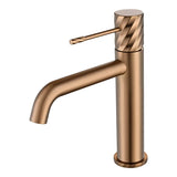 Monomando lavabo Bless oro rosa cepillado Imex