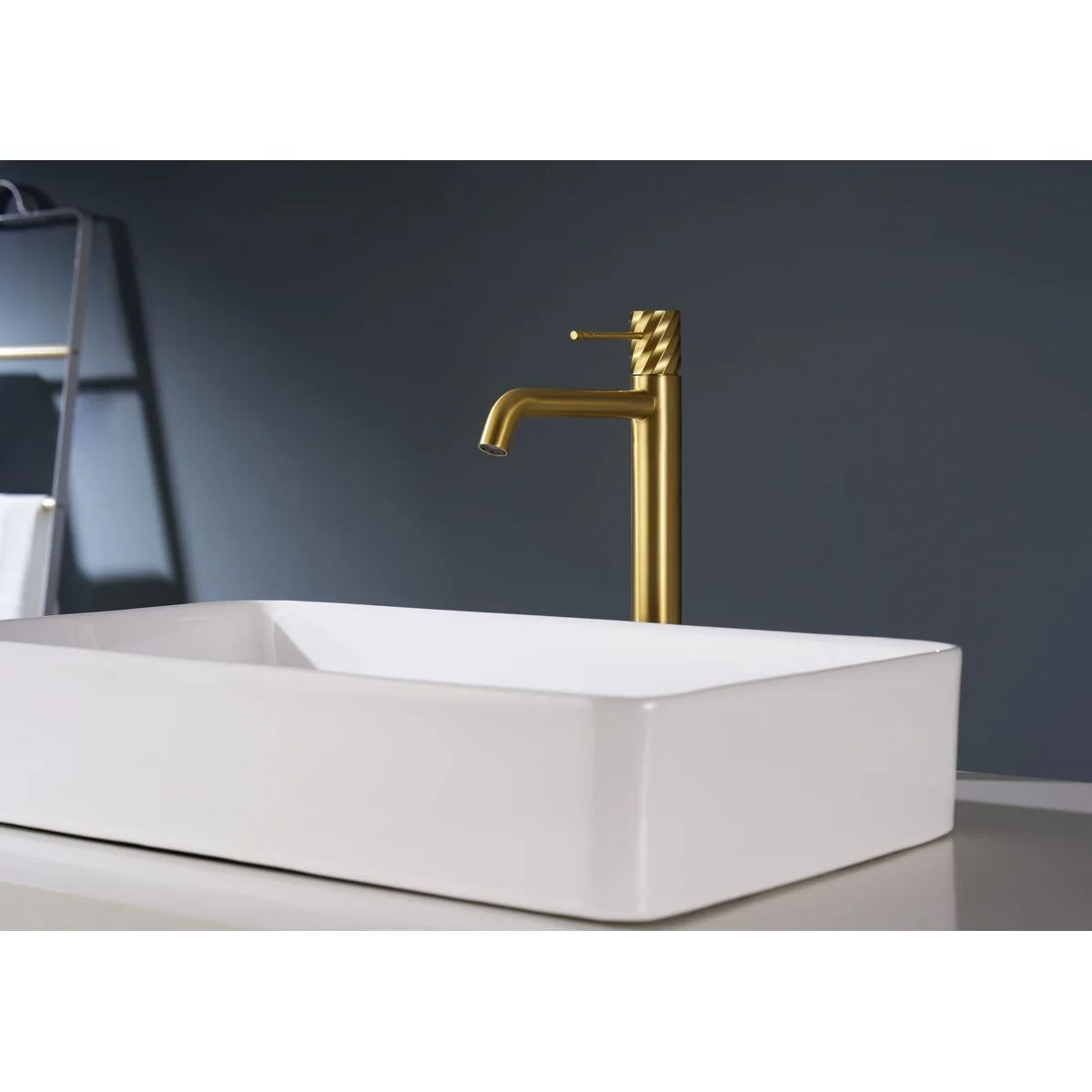 Monomando Lavabo Alto Bless Oro Cepillado Imex Oro cepillado en ambiente