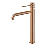 Monomando lavabo alto Bless oro rosa cepillado Imex