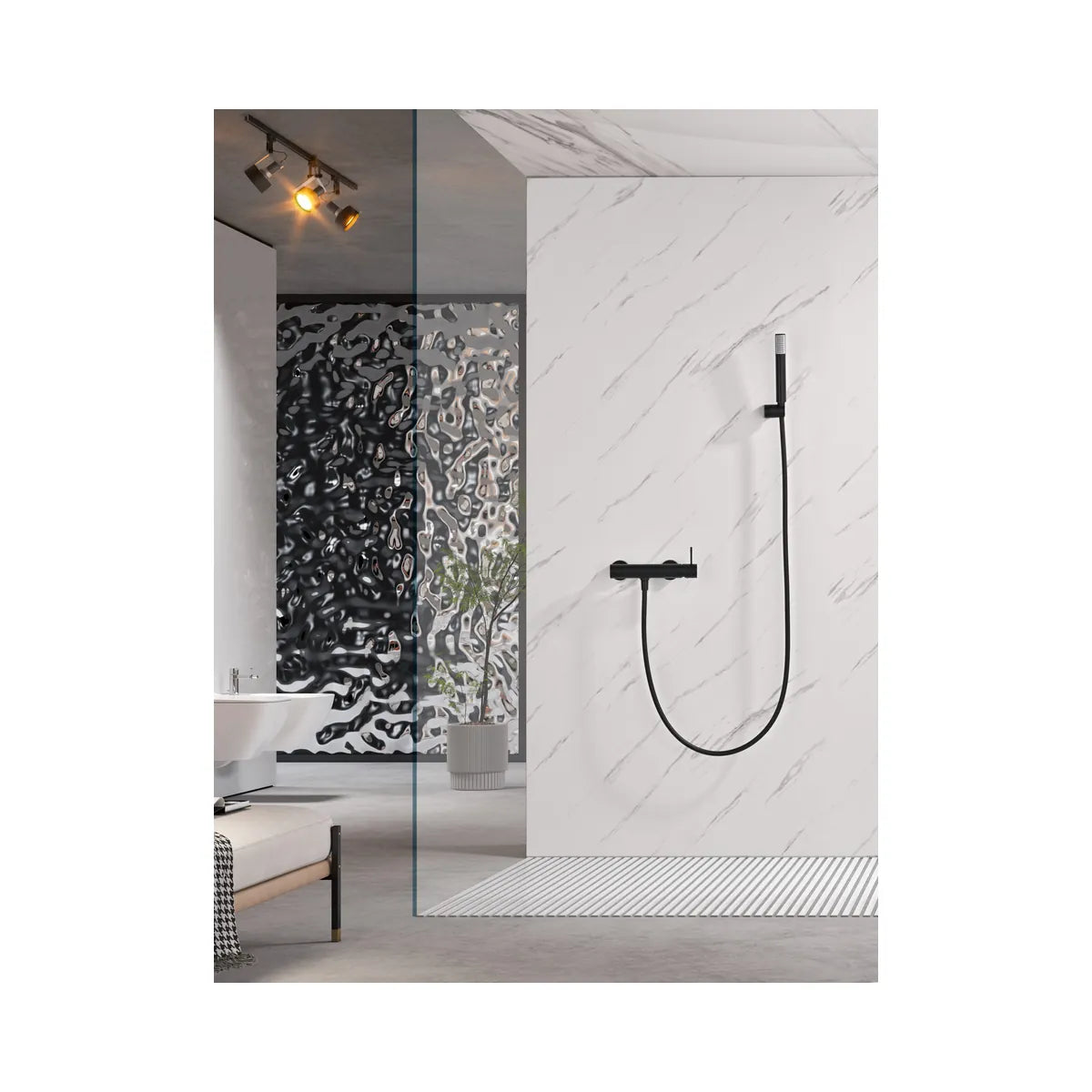 Kit Ducha Monomando Bless Negro Mate Imex - ambiente_1 - Imex
