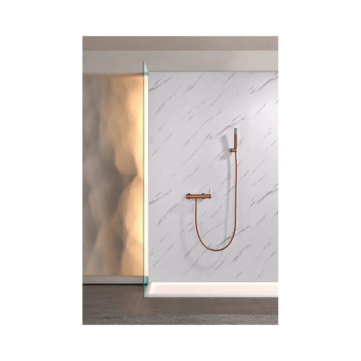 Kit Ducha Monomando Bless Oro Rosa Cepillado Imex - ambiente_1 - Imex