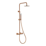 Conjunto ducha monomando Bless oro rosa cepillado Imex